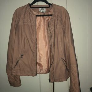 Light pink leather jacket